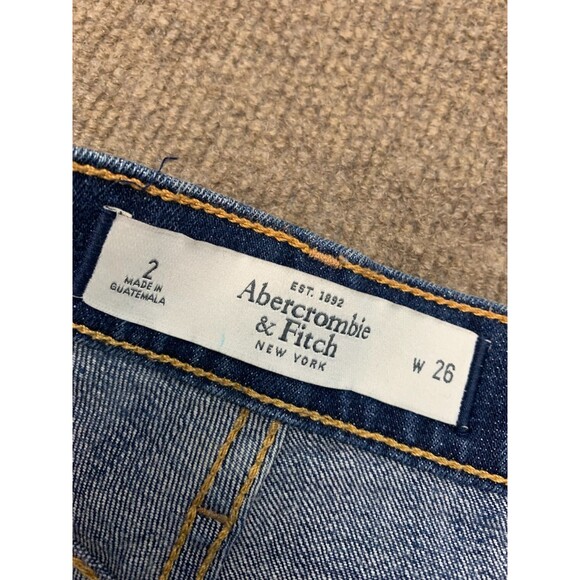 Abercrombie & Fitch Shorts Womens 2/26 Cutoff Rolled Hem Stretch Denim Boho - Picture 7 of 9